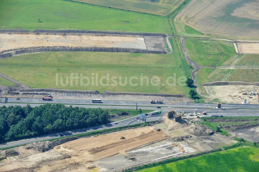 Schwanebeck / Barnim von oben - Autobahndreieck / interchange Schwanebeck, jetzt Autobahndreieck Kreuz Barnim