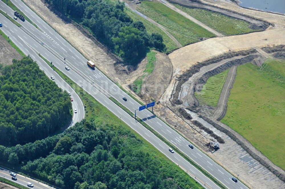 Schwanebeck / Barnim von oben - Autobahndreieck / interchange Schwanebeck, jetzt Autobahndreieck Kreuz Barnim