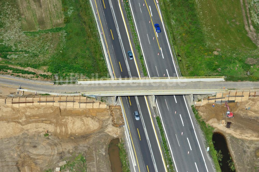 Luftbild Schwanebeck / Barnim - Autobahndreieck / interchange Schwanebeck, jetzt Autobahndreieck Kreuz Barnim