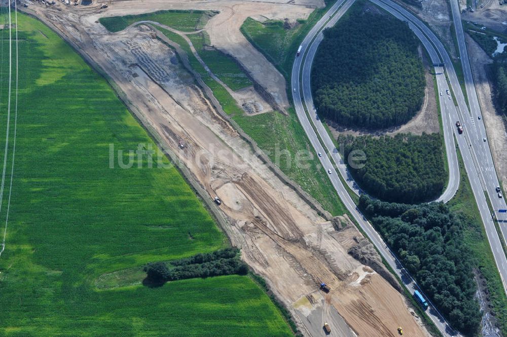 Schwanebeck / Barnim von oben - Autobahndreieck / interchange Schwanebeck, jetzt Autobahndreieck Kreuz Barnim