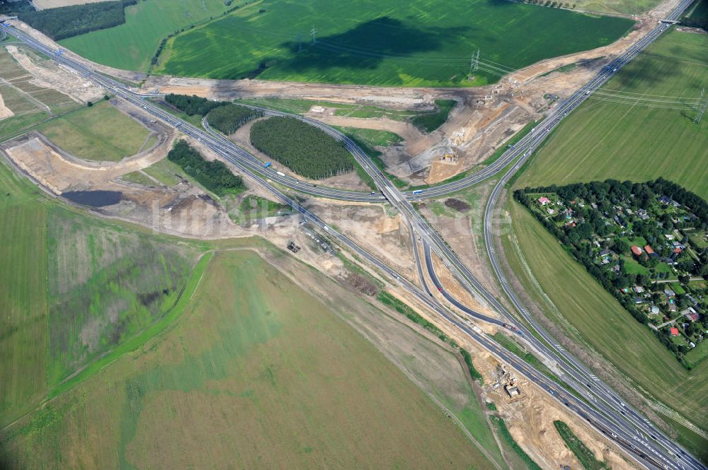 Schwanebeck / Barnim von oben - Autobahndreieck / interchange Schwanebeck, jetzt Autobahndreieck Kreuz Barnim