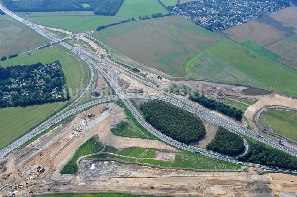 Schwanebeck / Barnim von oben - Autobahndreieck / interchange Schwanebeck, jetzt Autobahndreieck Kreuz Barnim