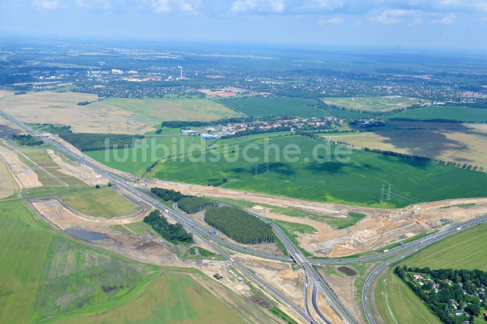 Luftbild Schwanebeck - Autobahndreieck / interchange Schwanebeck, jetzt Autobahndreieck Kreuz Barnim