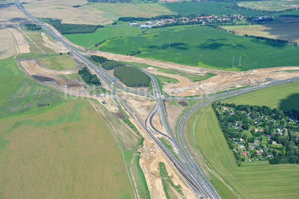 Luftaufnahme Schwanebeck - Autobahndreieck / interchange Schwanebeck, jetzt Autobahndreieck Kreuz Barnim