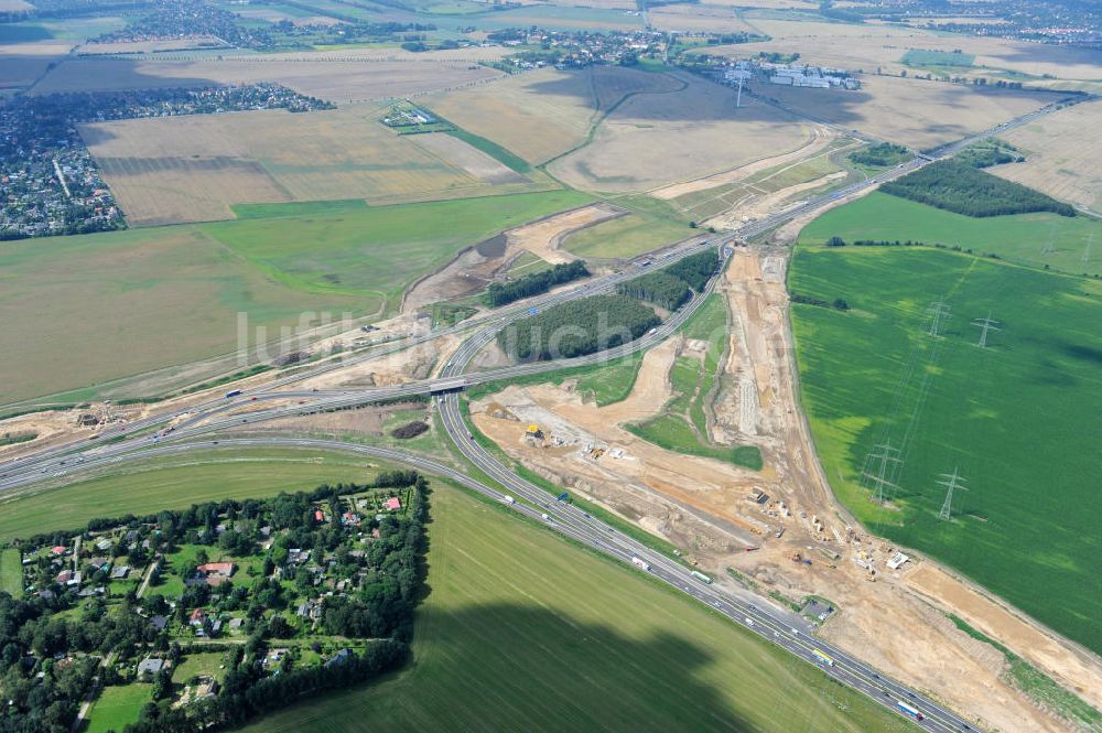 Luftbild Schwanebeck - Autobahndreieck / interchange Schwanebeck, jetzt Autobahndreieck Kreuz Barnim