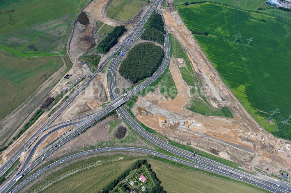 Luftaufnahme Schwanebeck - Autobahndreieck / interchange Schwanebeck, jetzt Autobahndreieck Kreuz Barnim