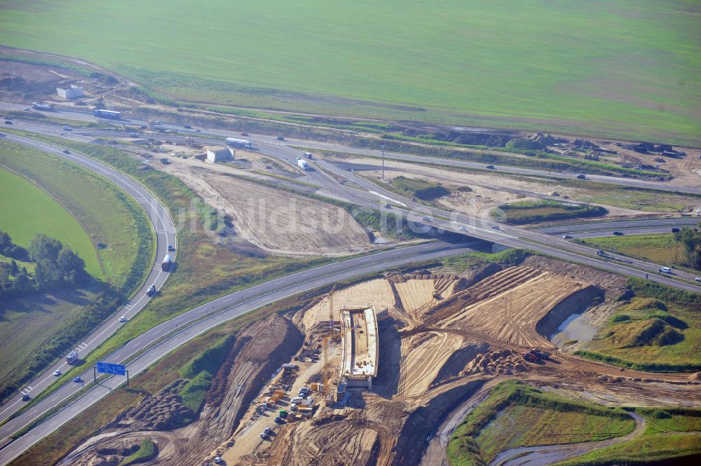 Luftaufnahme Schwanebeck - Autobahndreieck / interchange Schwanebeck, jetzt Autobahndreieck Kreuz Barnim