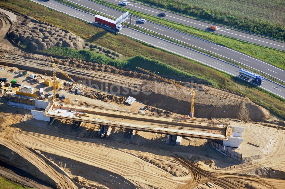 Schwanebeck von oben - Autobahndreieck / interchange Schwanebeck, jetzt Autobahndreieck Kreuz Barnim