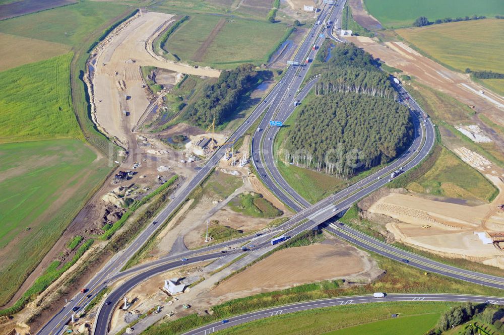 Luftaufnahme Schwanebeck - Autobahndreieck / interchange Schwanebeck, jetzt Autobahndreieck Kreuz Barnim