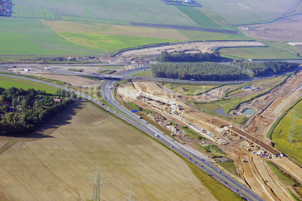 Luftaufnahme Schwanebeck - Autobahndreieck / interchange Schwanebeck, jetzt Autobahndreieck Kreuz Barnim