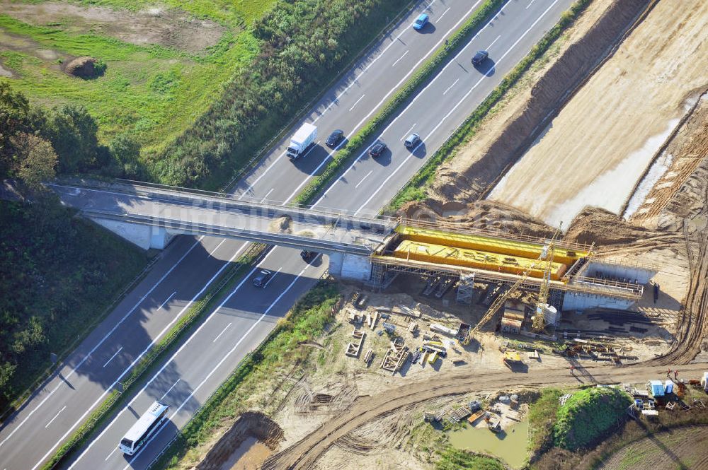 Luftbild Schwanebeck - Autobahndreieck / interchange Schwanebeck, jetzt Autobahndreieck Kreuz Barnim