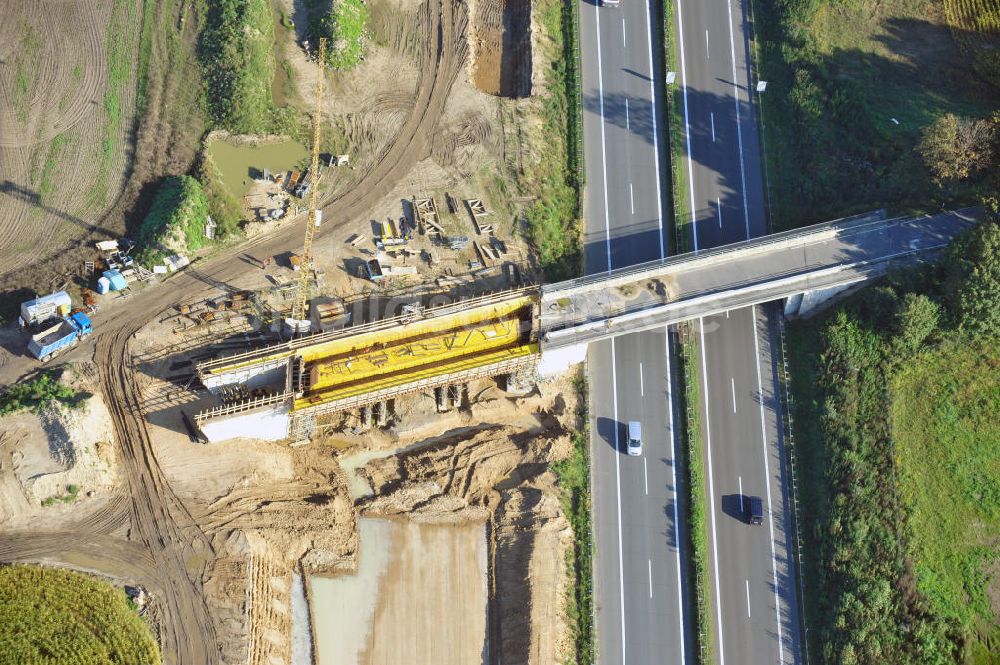 Schwanebeck von oben - Autobahndreieck / interchange Schwanebeck, jetzt Autobahndreieck Kreuz Barnim