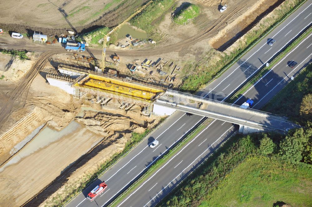 Luftaufnahme Schwanebeck - Autobahndreieck / interchange Schwanebeck, jetzt Autobahndreieck Kreuz Barnim