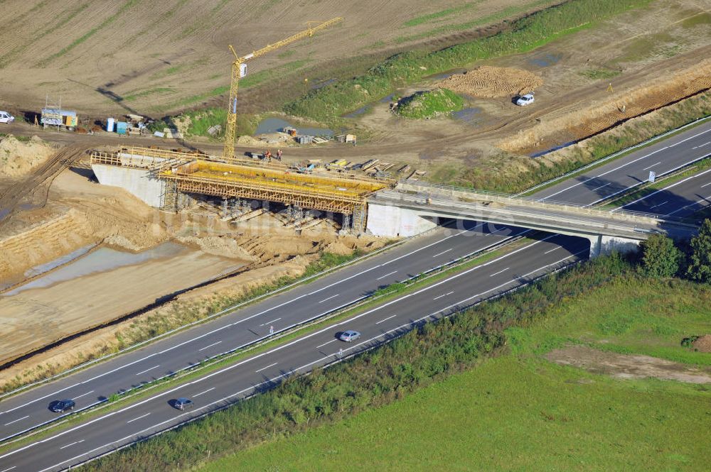 Schwanebeck von oben - Autobahndreieck / interchange Schwanebeck, jetzt Autobahndreieck Kreuz Barnim