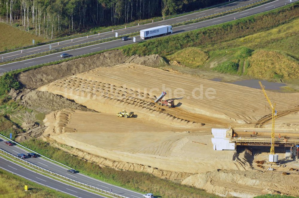 Luftbild Schwanebeck - Autobahndreieck / interchange Schwanebeck, jetzt Autobahndreieck Kreuz Barnim