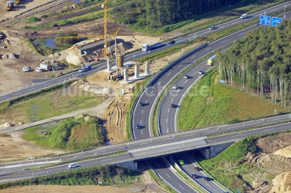 Luftaufnahme Schwanebeck - Autobahndreieck / interchange Schwanebeck, jetzt Autobahndreieck Kreuz Barnim