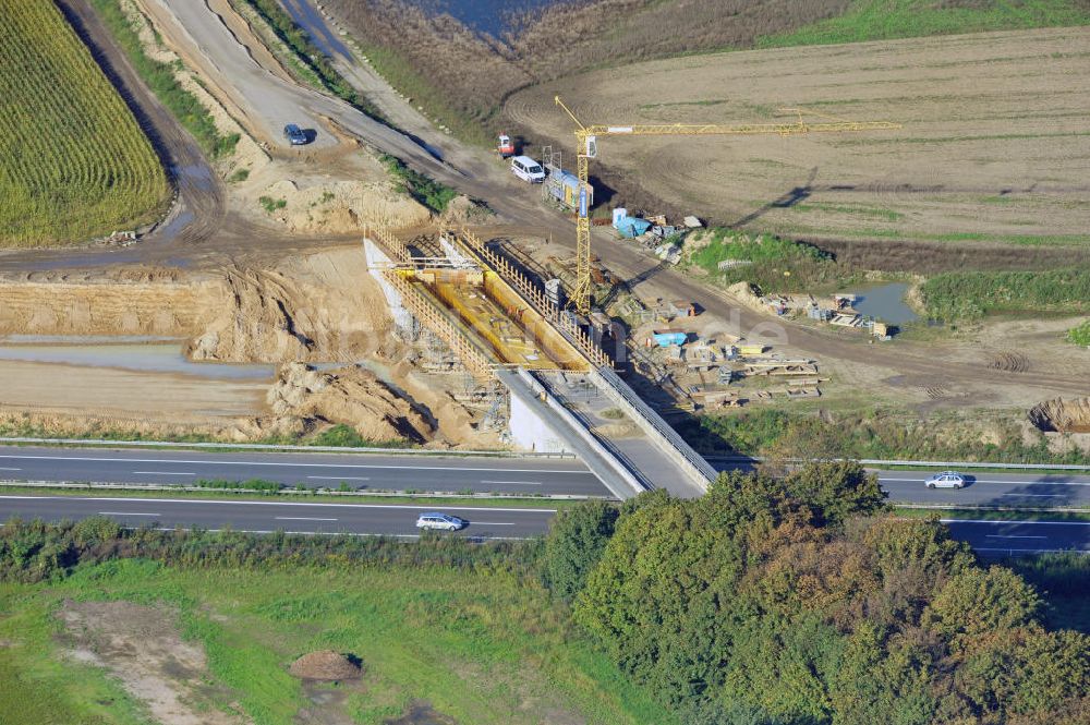 Luftbild Schwanebeck - Autobahndreieck / interchange Schwanebeck, jetzt Autobahndreieck Kreuz Barnim