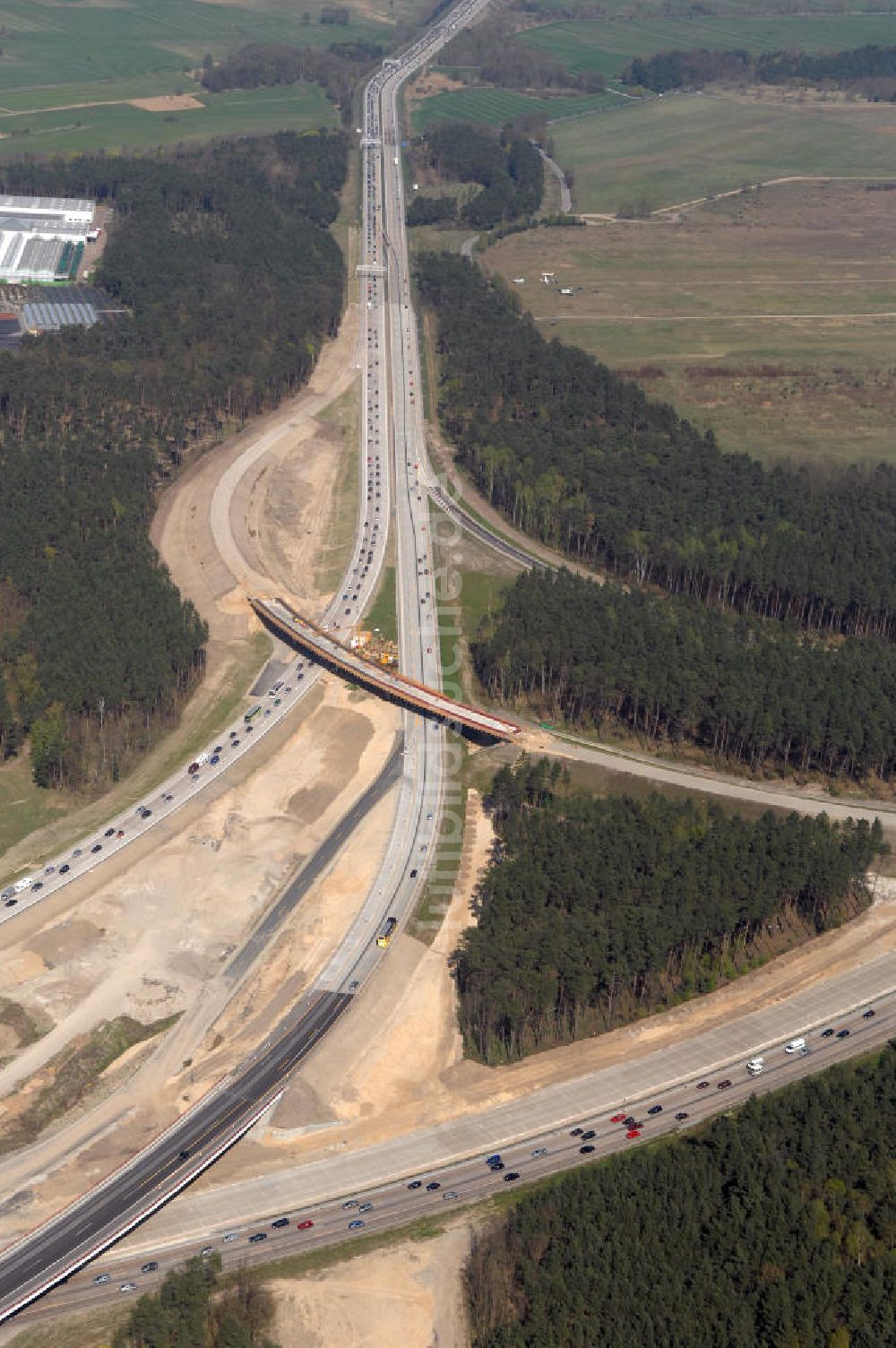 Luftbild NUTHETAL - Autobahndreieck Nuthetal (A 10 und A 115) bei Potsdam