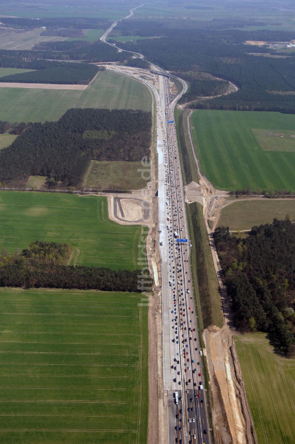 Luftaufnahme NUTHETAL - Autobahndreieck Nuthetal (A 10 und A 115) bei Potsdam