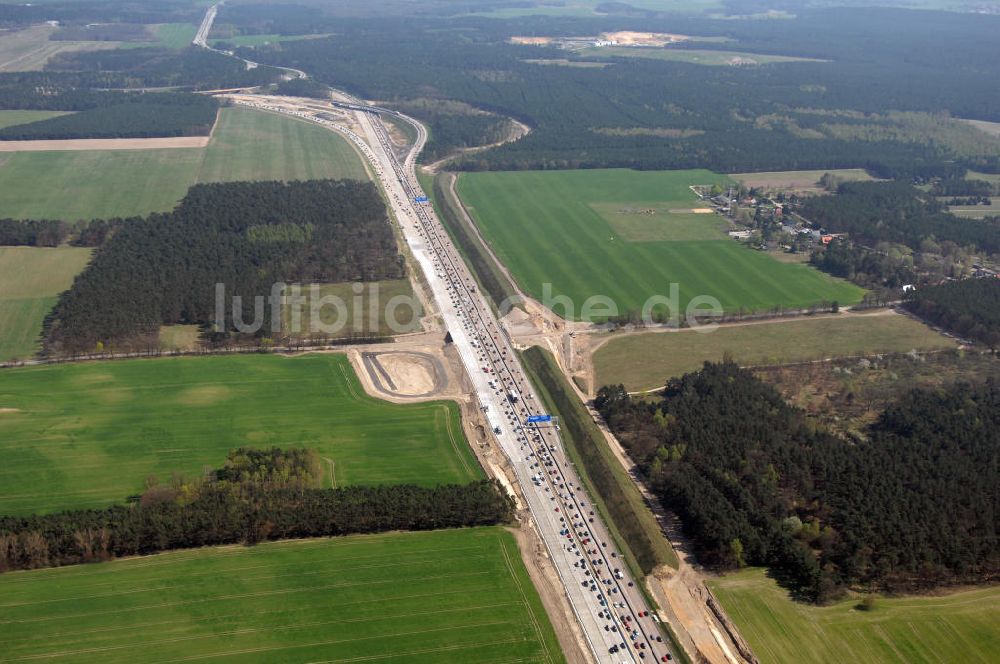 Luftbild NUTHETAL - Autobahndreieck Nuthetal (A 10 und A 115) bei Potsdam