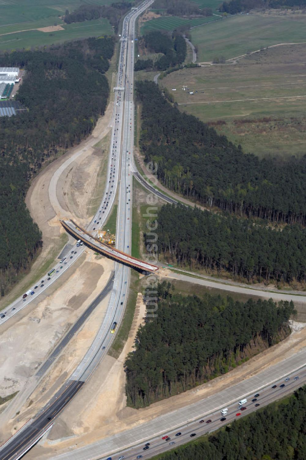 Luftaufnahme NUTHETAL - Autobahndreieck Nuthetal (A 10 und A 115) bei Potsdam