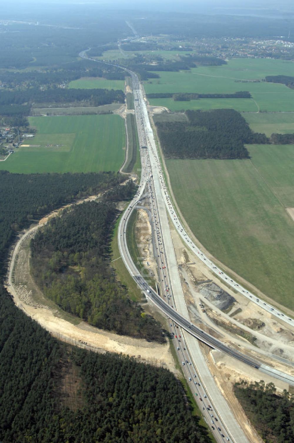 Nuthetal aus der Vogelperspektive: Autobahndreieck Nuthetal (A 10 und A 115) bei Potsdam