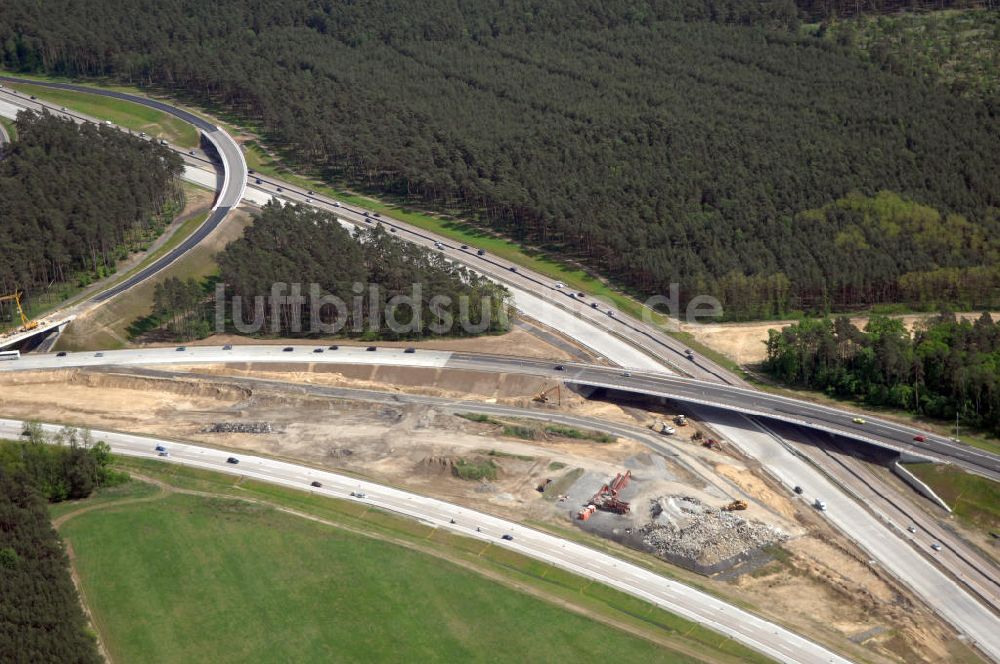 Luftbild NUTHETAL - Autobahndreieck Nuthetal (A 10 und A 115) bei Potsdam