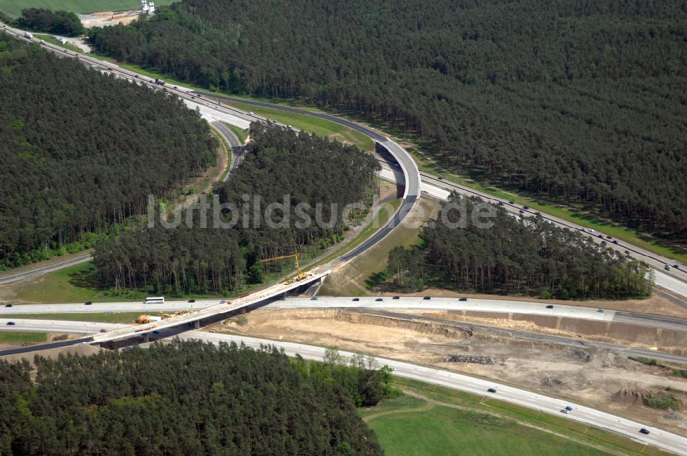 Luftaufnahme NUTHETAL - Autobahndreieck Nuthetal (A 10 und A 115) bei Potsdam