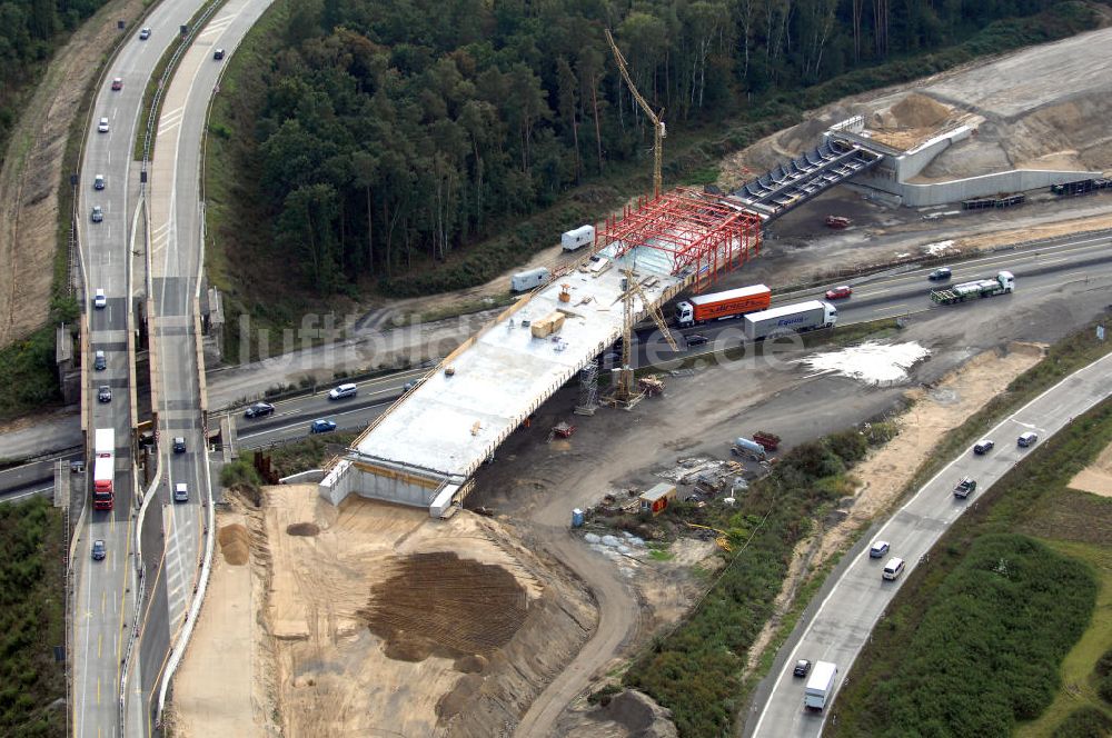 Luftaufnahme Nuthetal - Autobahndreieck Nuthetal wird umgebaut