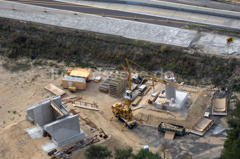 Luftaufnahme Nuthetal - Autobahndreieck Nuthetal wird umgebaut