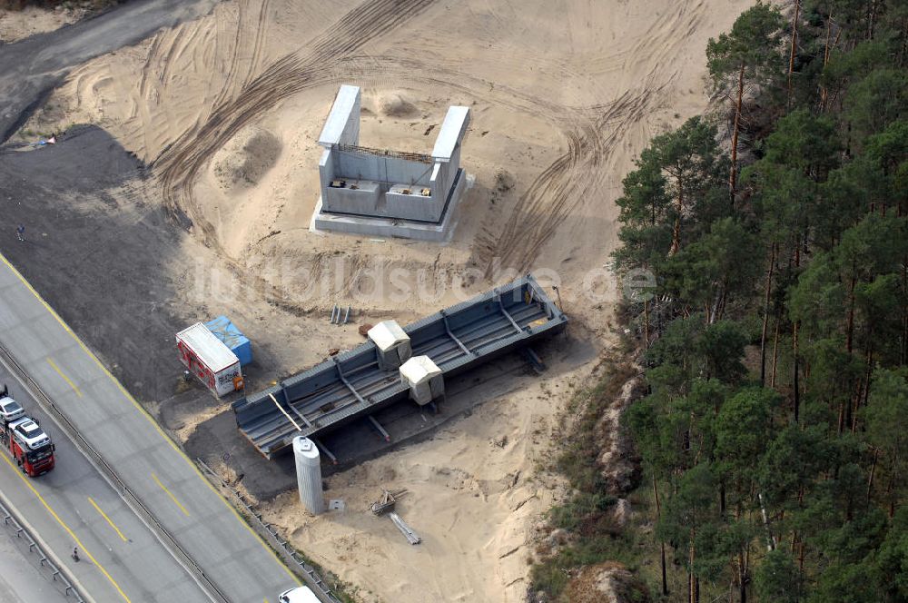 Nuthetal aus der Vogelperspektive: Autobahndreieck Nuthetal wird umgebaut