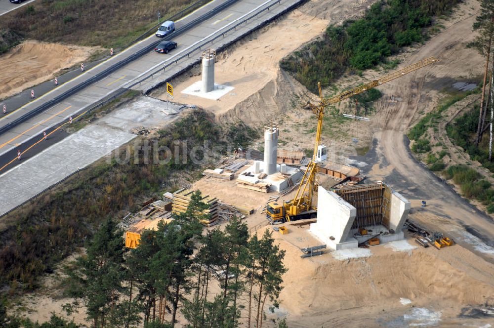 Nuthetal aus der Vogelperspektive: Autobahndreieck Nuthetal wird umgebaut