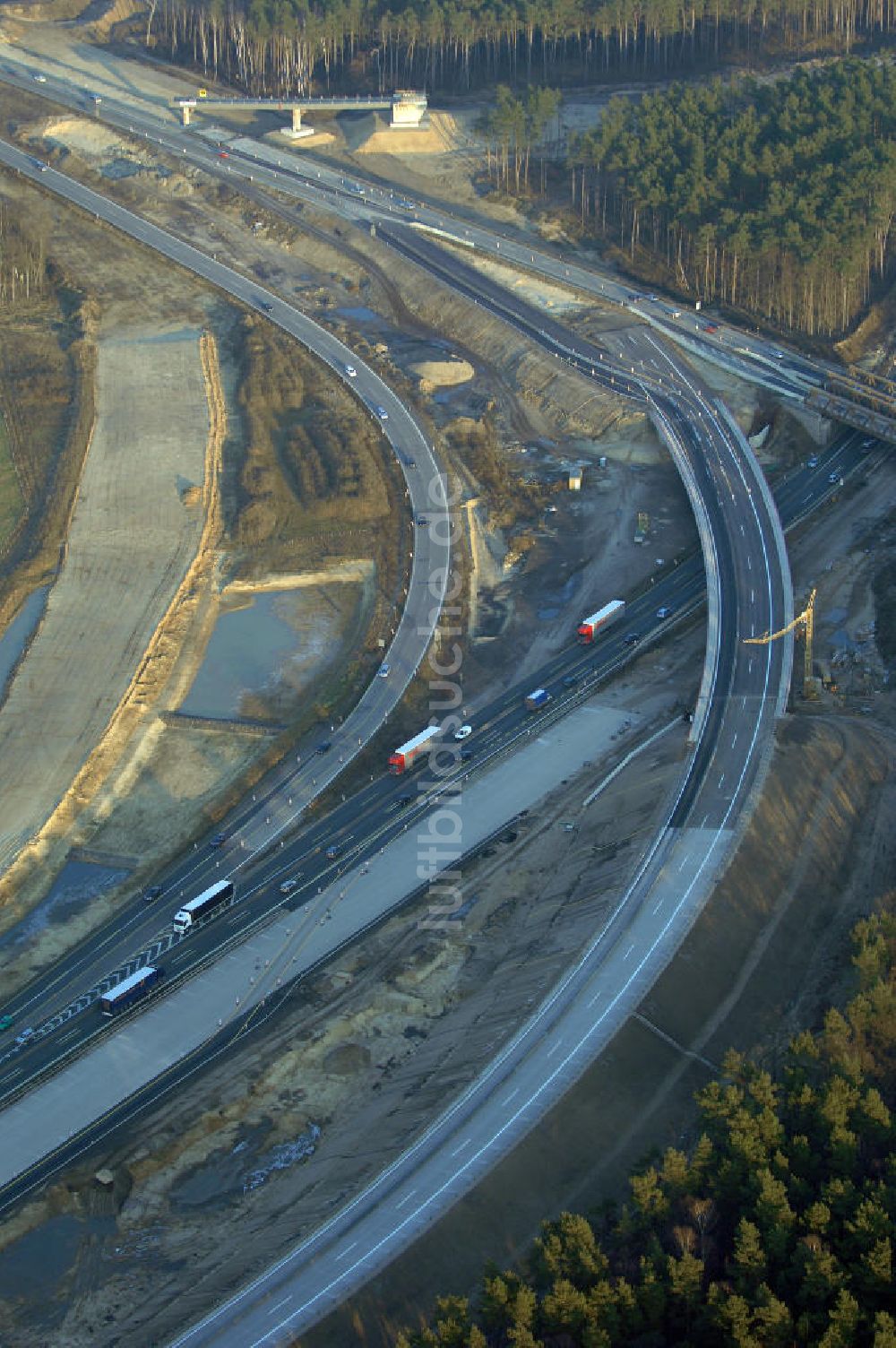 Nuthetal aus der Vogelperspektive: Autobahndreieck Nuthetal wird umgebaut