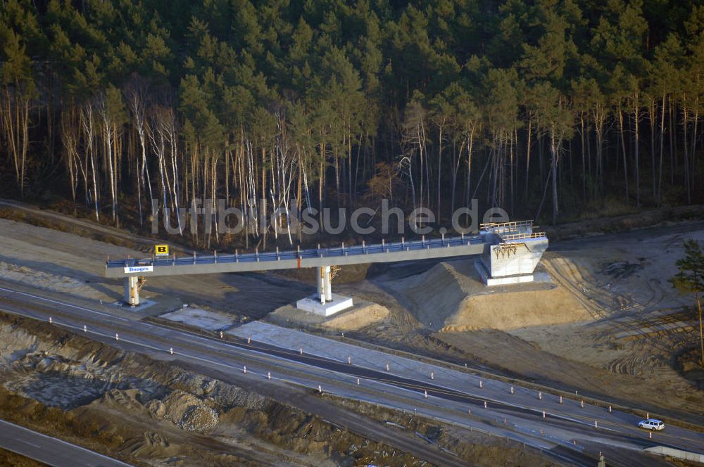 Luftaufnahme Nuthetal - Autobahndreieck Nuthetal wird umgebaut