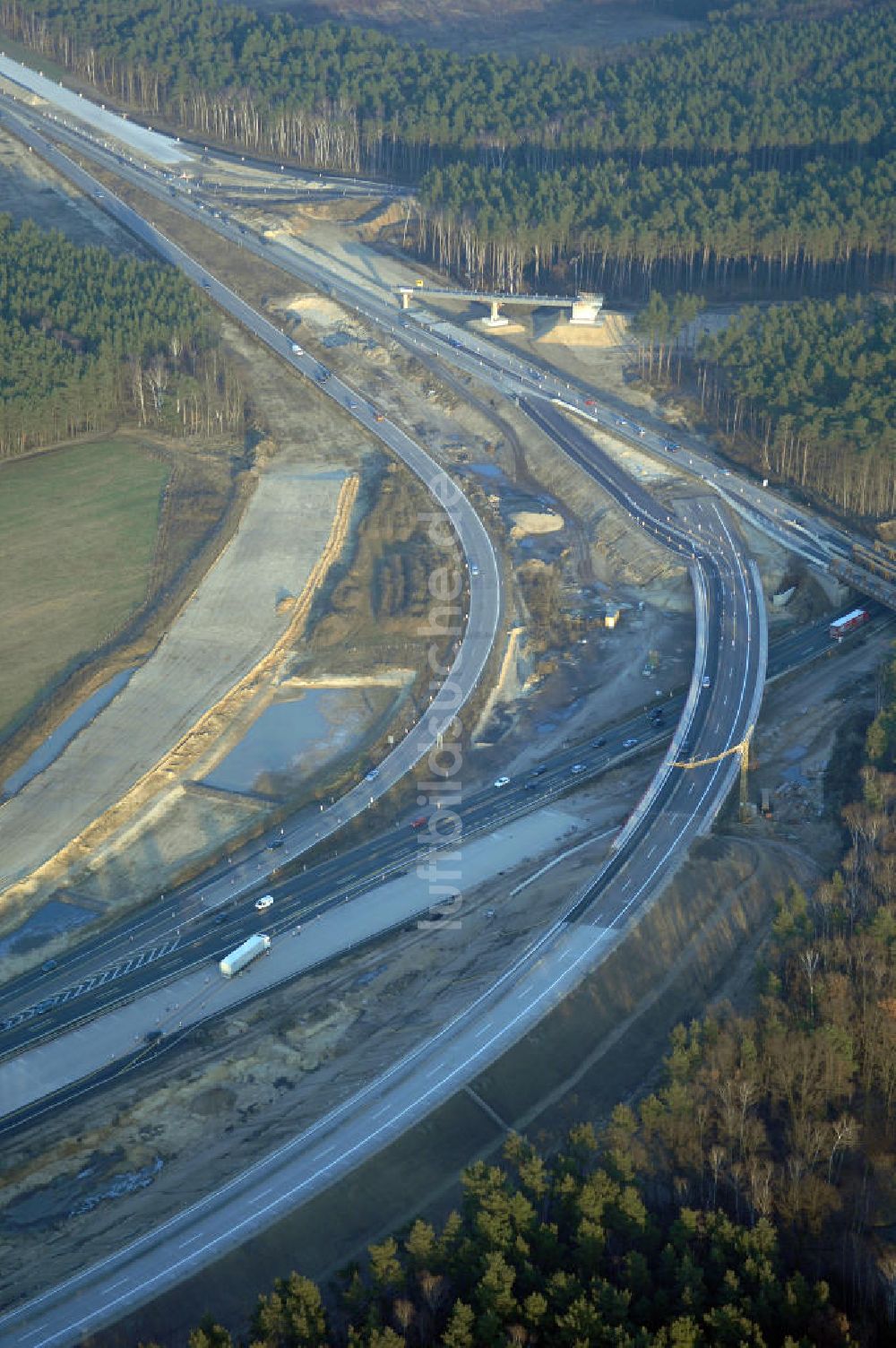 Nuthetal aus der Vogelperspektive: Autobahndreieck Nuthetal wird umgebaut