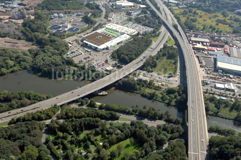 Saarbrücken aus der Vogelperspektive: Autobahndreieck Saarbrücken