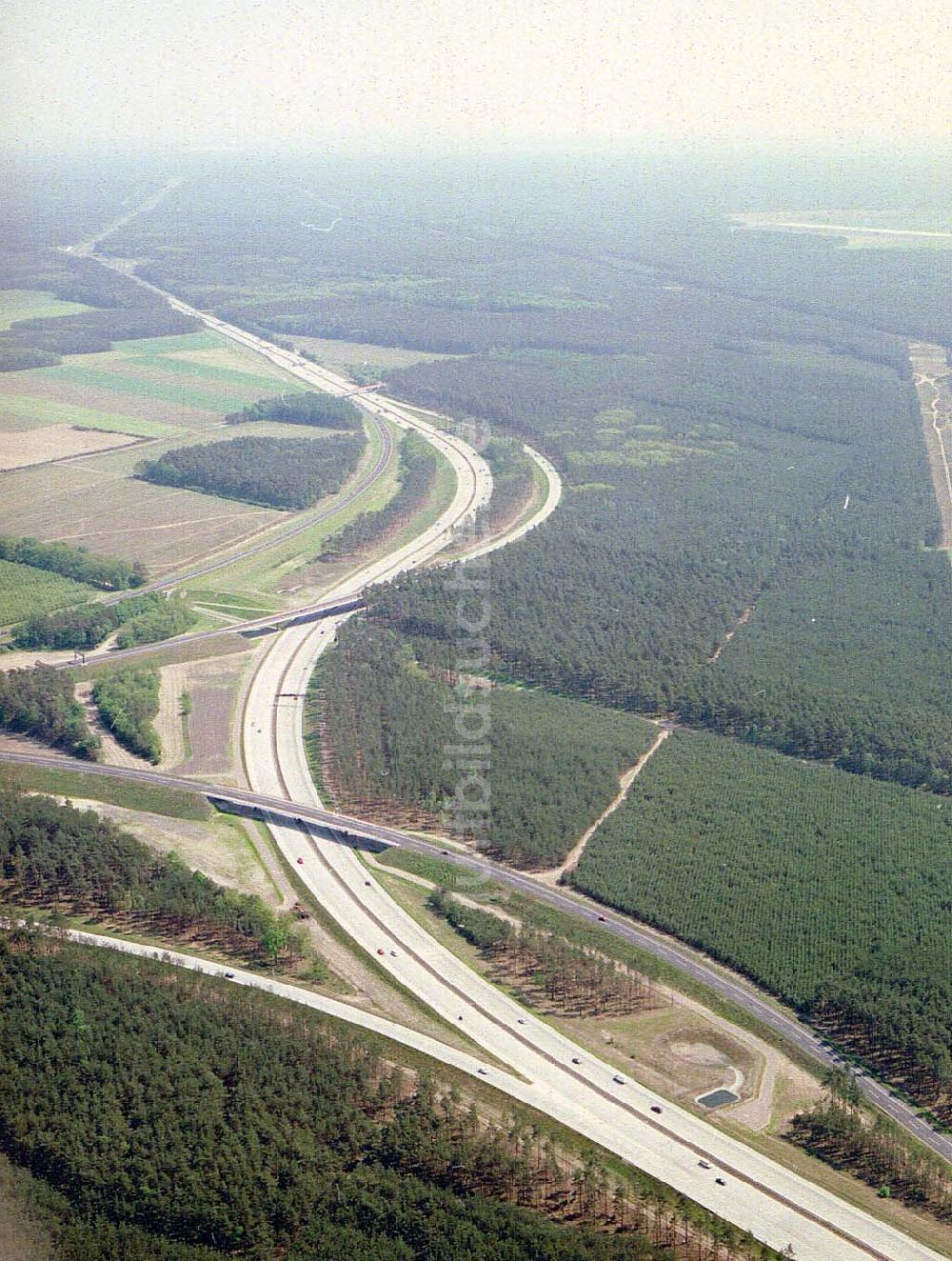 Luftbild Werder / Havel - Autobahndreieck Werder / Havel.