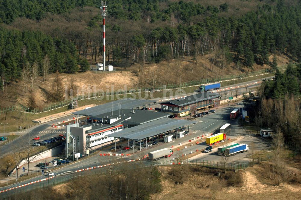 Luftbild Swiecko - Autobahngrenzübergang Frankfurt (Oder)-Swiecko