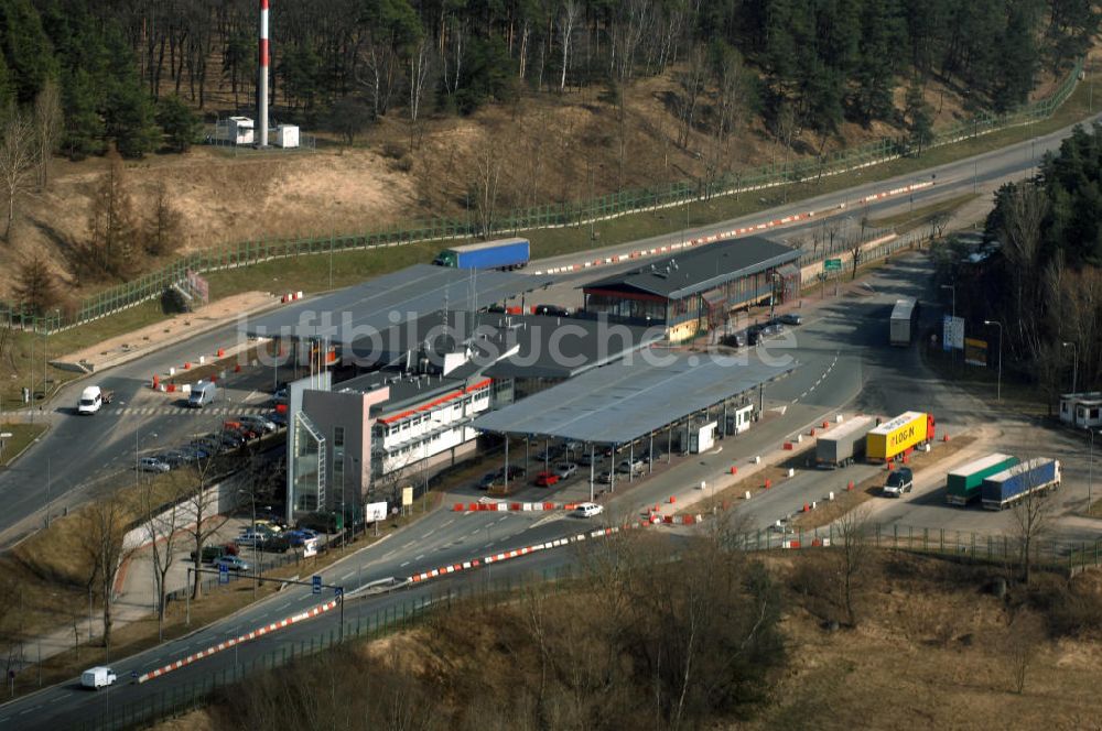 Luftaufnahme Swiecko - Autobahngrenzübergang Frankfurt (Oder)-Swiecko