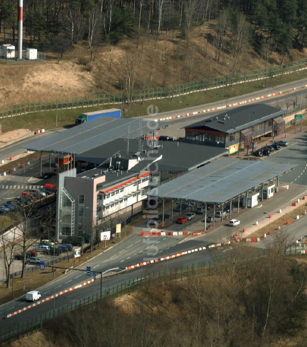 Swiecko aus der Vogelperspektive: Autobahngrenzübergang Frankfurt (Oder)-Swiecko