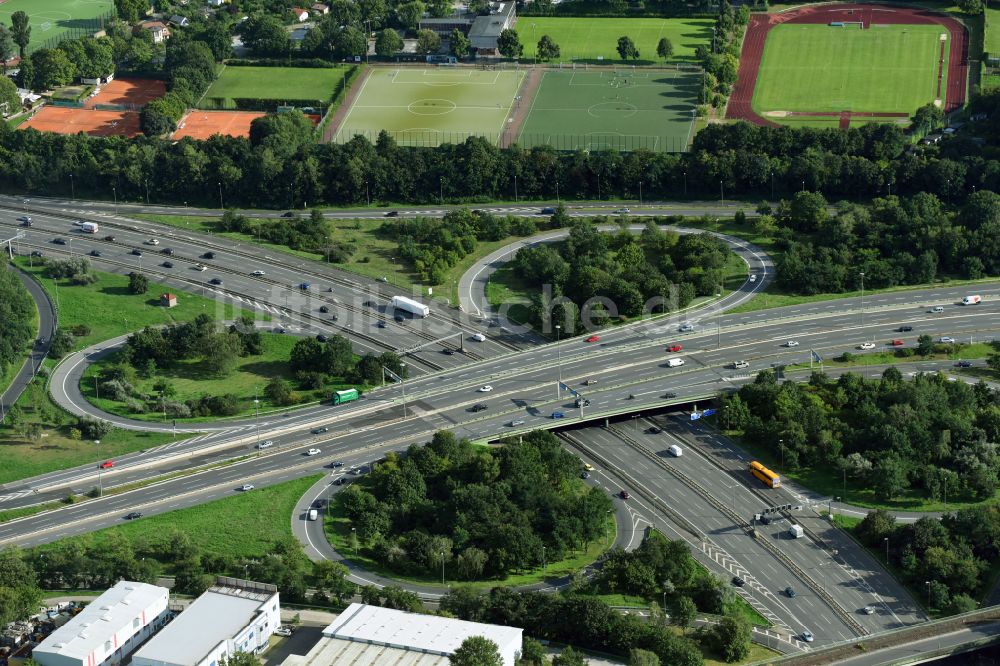 Luftbild Berlin - Autobahnkreuz der BAB A100 - A103 in Berlin, Deutschland
