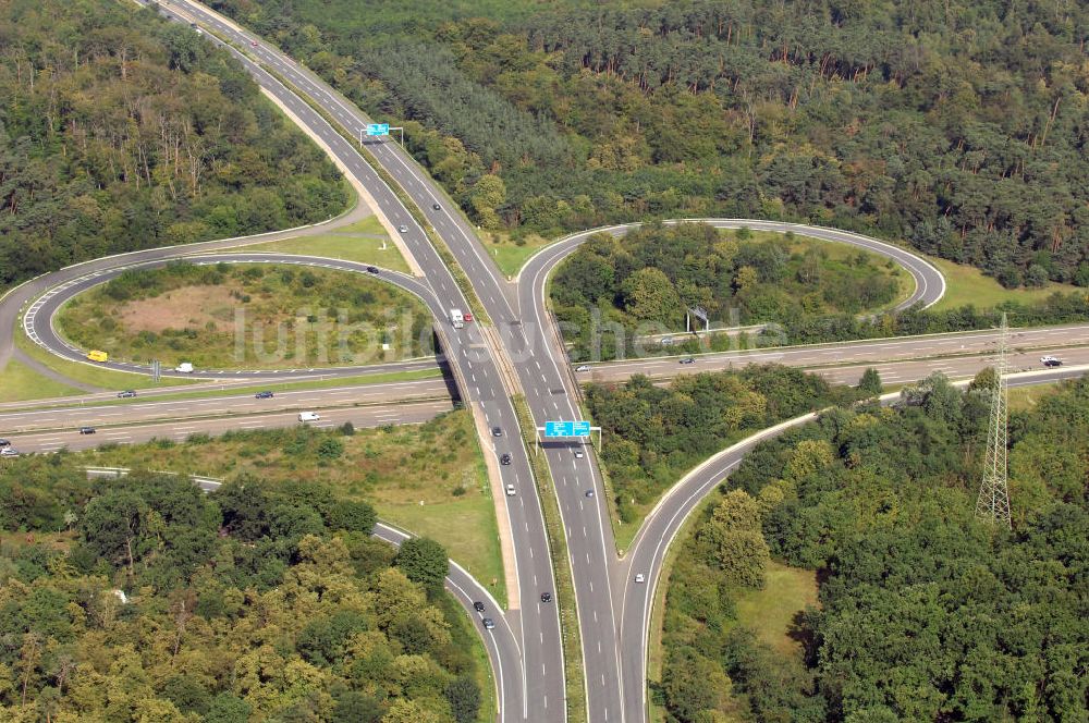 Luftbild Darmstadt - Autobahnkreuz Darmstadt