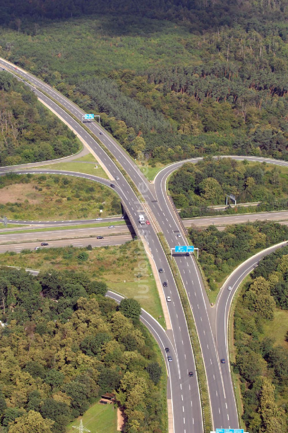 Luftaufnahme Darmstadt - Autobahnkreuz Darmstadt