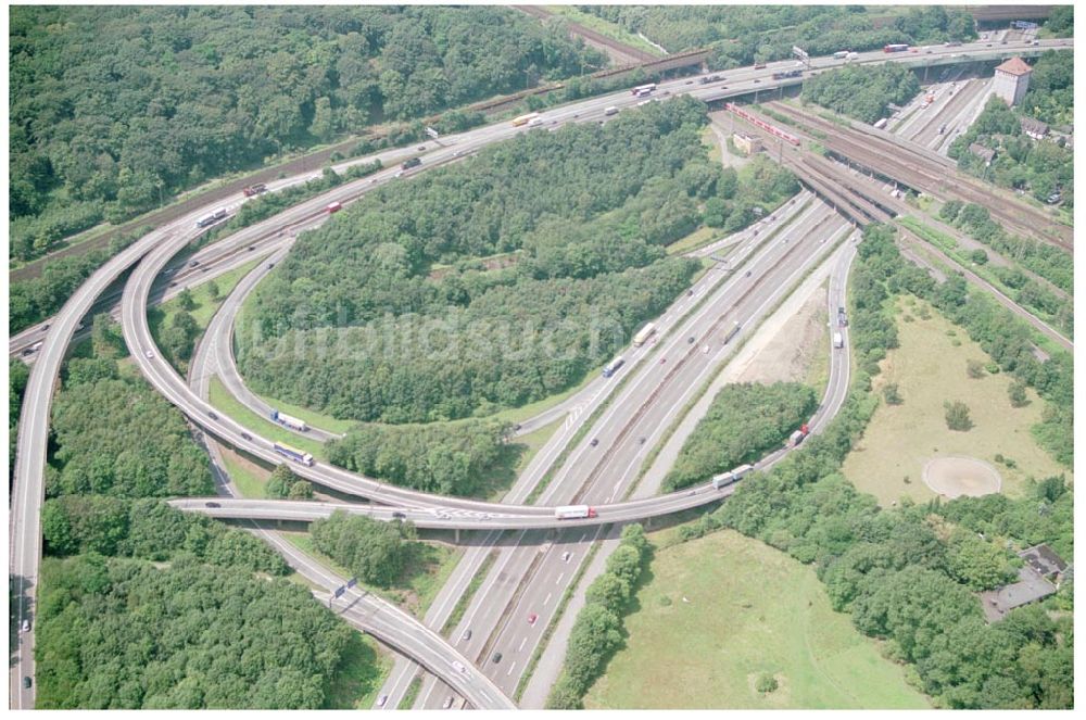 Luftaufnahme Duisburg - Autobahnkreuz Duisberg-Kaiserberg