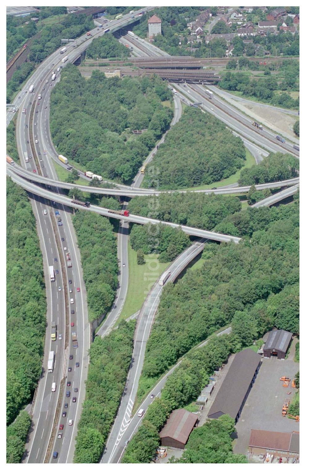 Luftbild Duisburg - Autobahnkreuz Duisberg-Kaiserberg