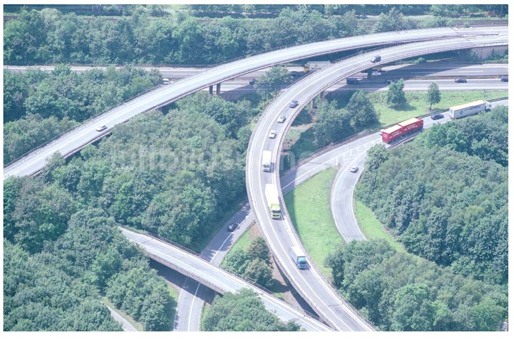 Luftaufnahme Duisburg - Autobahnkreuz Duisberg-Kaiserberg