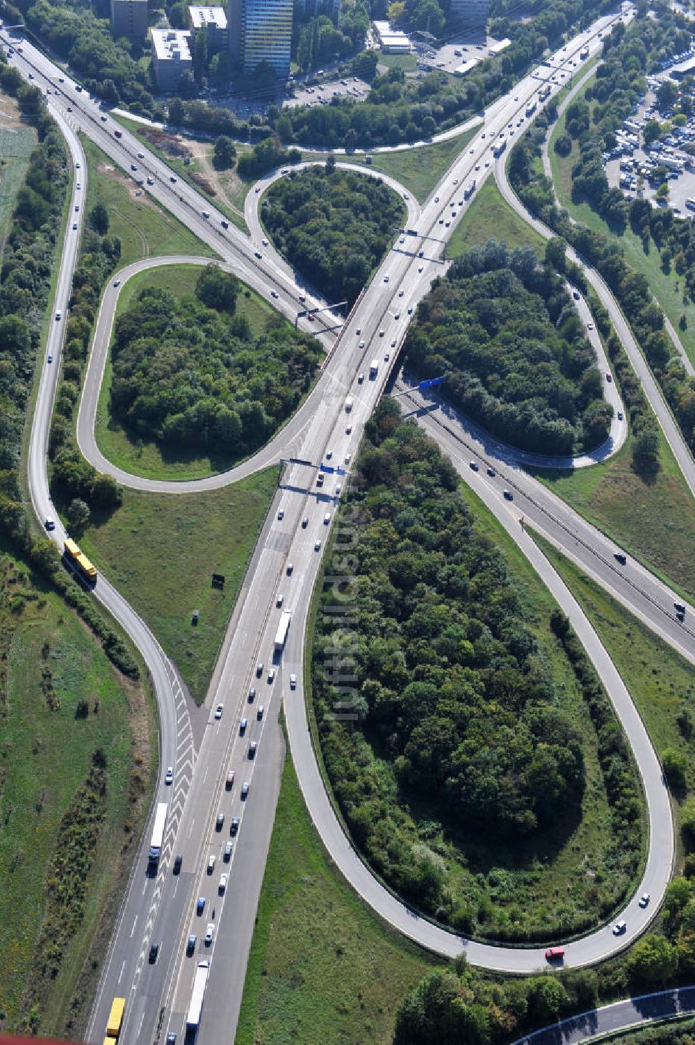 Luftbild Mainz - Autobahnkreuz Mainz-Süd