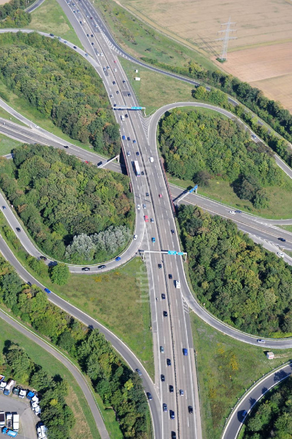 Luftbild Mainz - Autobahnkreuz Mainz-Süd