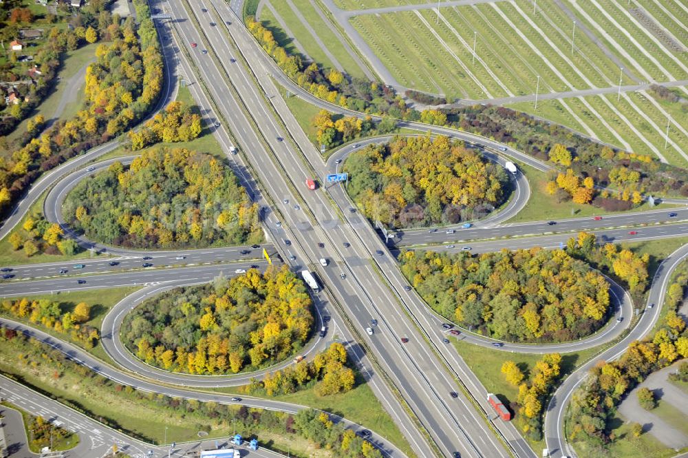 Luftbild Mannheim - Autobahnkreuz Mannheim