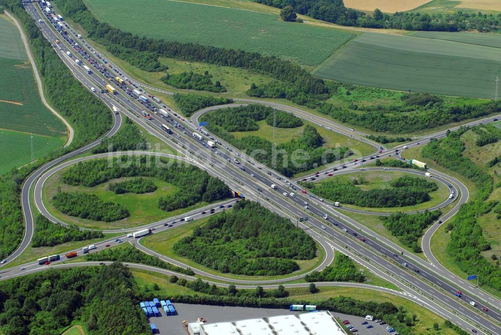 Luftbild Würzburg - Autobahnkreuz nahe Würzburg